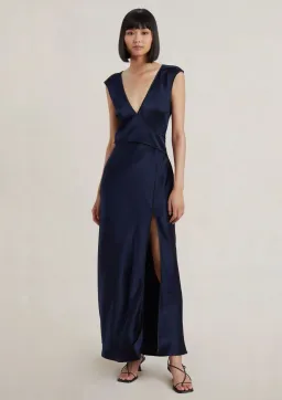 Bec & Bridge Kimberly V Maxi Dress Ink Size 10 for rent on The Volte - image 1
