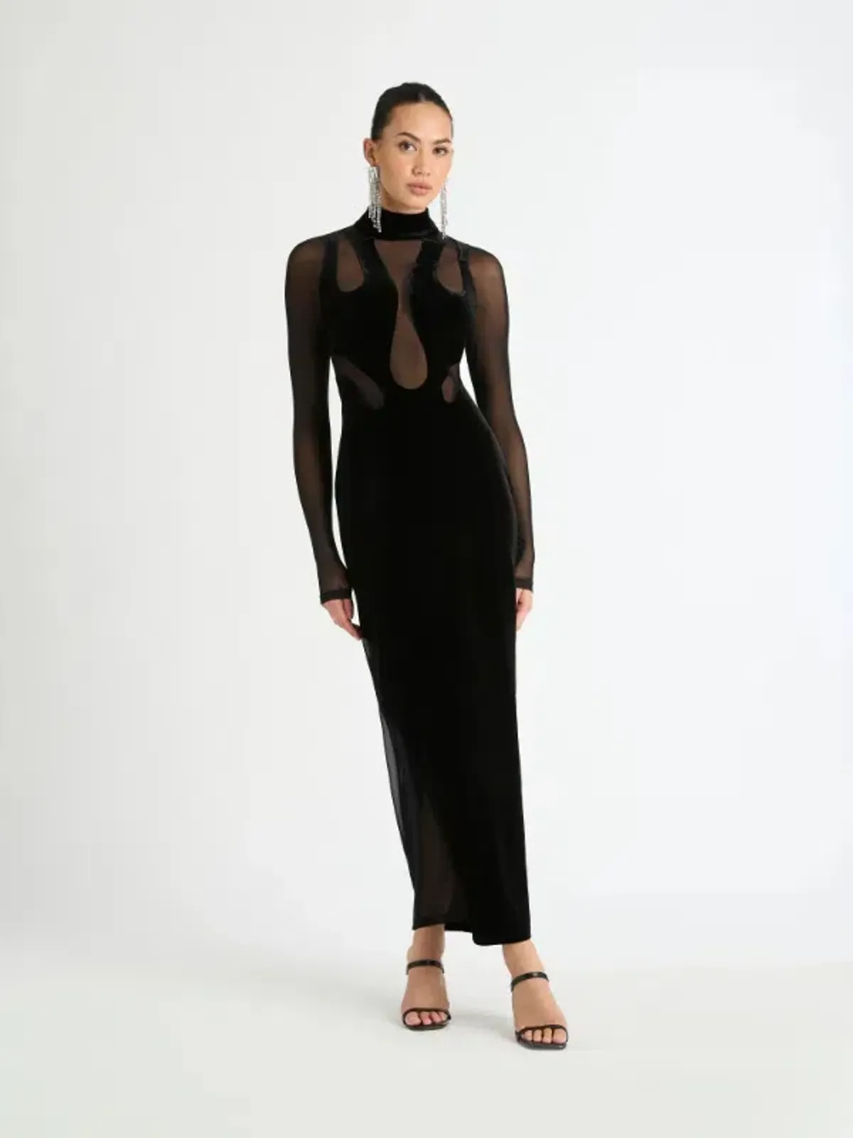 Sheike Medusa Maxi Dress Black Size 8 for rent on The Volte - main image