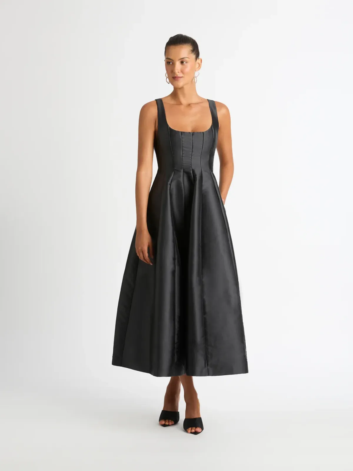 Sheike Karolina Midi Dress Black Size 12 for rent on The Volte - main image