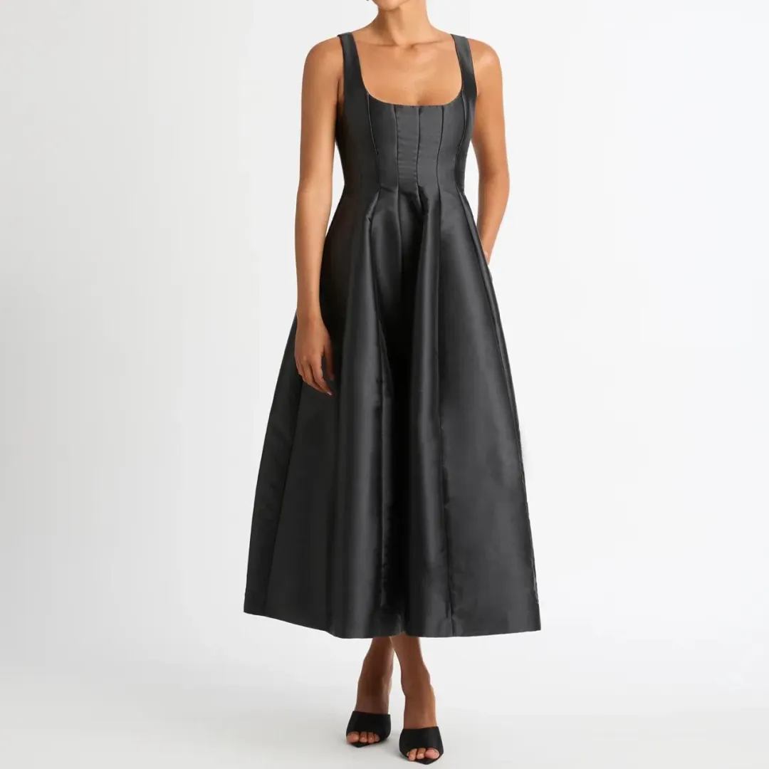 Sheike Karolina Midi Dress Black Size 12 for rent on The Volte - main image
