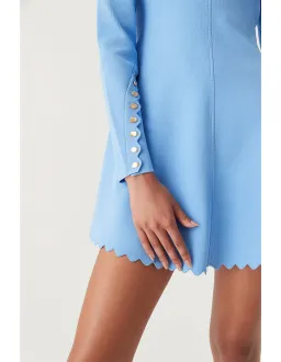 Aje Harmony Knit Mini Dress in Mist Blue Size AU 8 for rent on The Volte - image 4