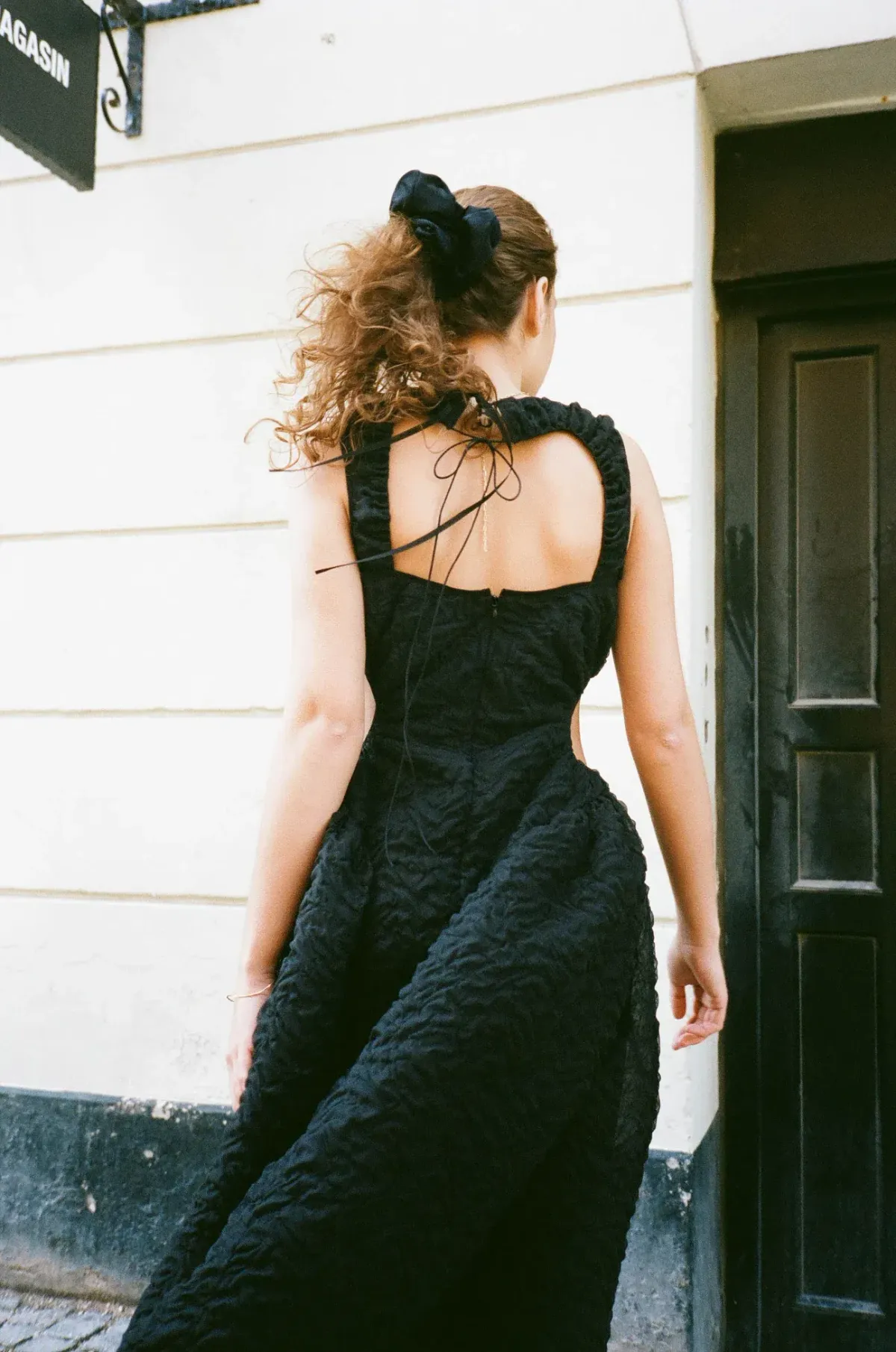 Cecilie Bahnsen Samara Midi Dress Black Size 8 - Image 3
