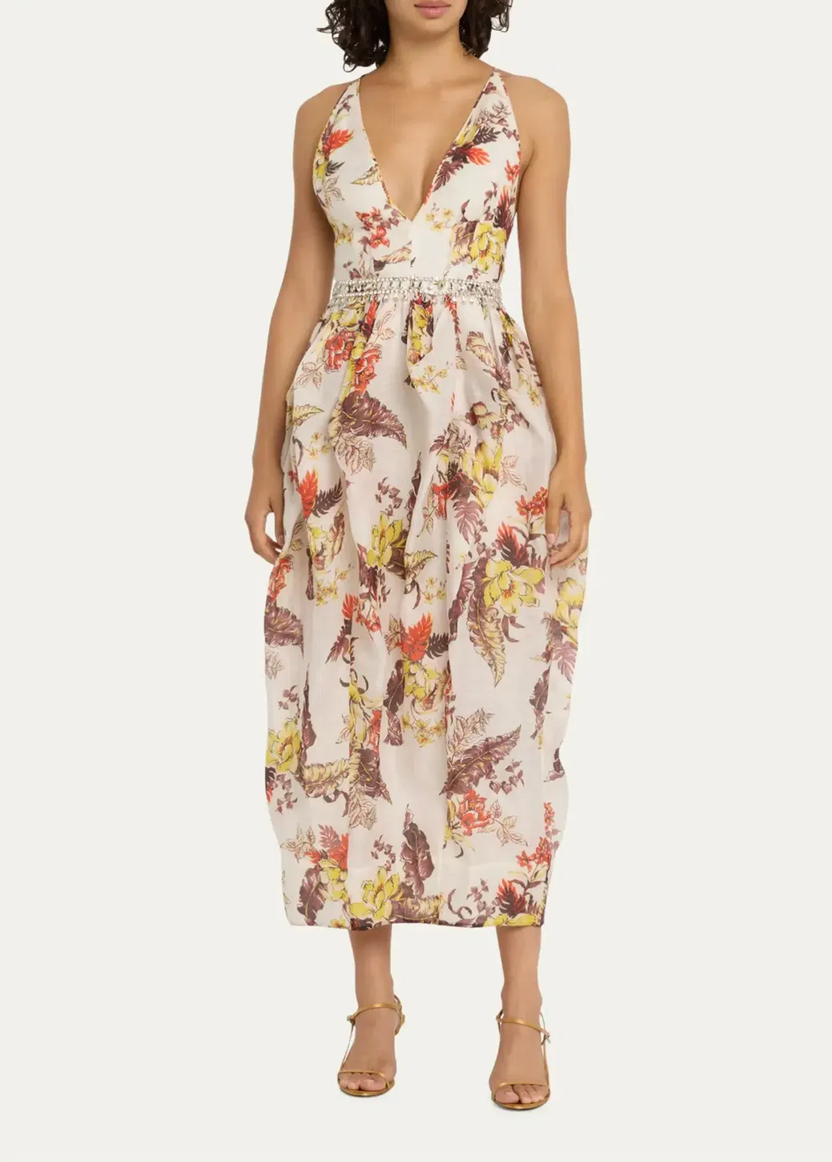 Zimmermann Matchmaker Tulip Dress Ivory Tropical Floral Size 0P / AU 6 - Image 1
