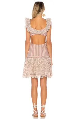 Zimmermann Meridian Stripe Frill Dress Striped Size 0 / AU 8 for rent on The Volte - image 3