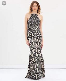 Black & White Floor Length Gown Size 6 for rent on The Volte - image 1