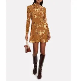 Zimmermann Resistance Silk Twist Mini Dress Floral Size 0 / AU 8 for rent on The Volte - image 1