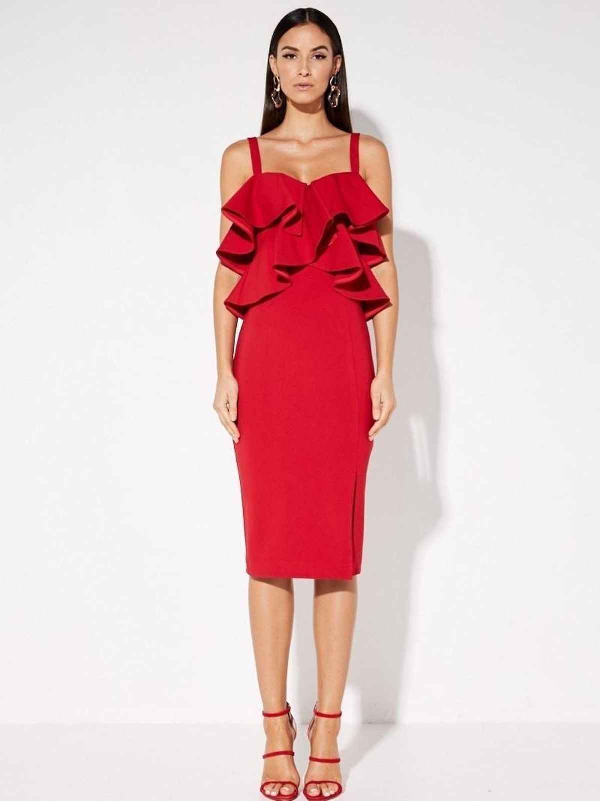 Mossman Beyond this moment red dress size 6 - Image 1