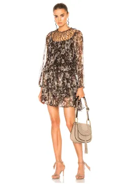 Zimmermann Gossamer Lattice Drawn Mini Dress Floral Size 0 / AU 8 for rent on The Volte - image 1