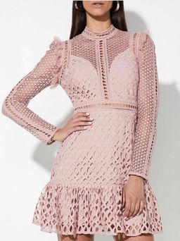 Mossman The Visionary Mini Dress Pink Size 6 for rent on The Volte - image 2