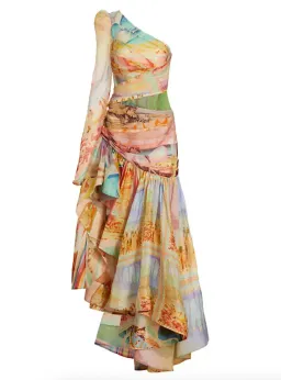 Zimmermann Tama Asymmetric Cut Out Dress Poster Print Size 0 / AU 8 for rent on The Volte - image 4