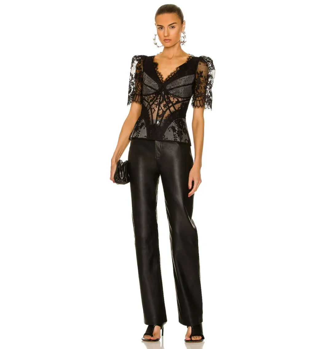 Zimmermann Dancer Lace Bodice Black Size 0 / AU 8 for rent on The Volte - main image