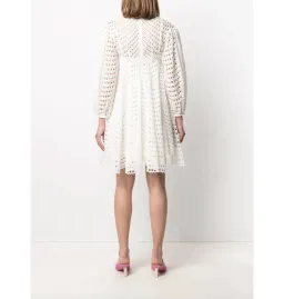 Zimmermann Poppy Eyelet Mini Dress Ivory Size 0 / AU 8 for rent on The Volte - image 3