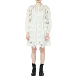 Zimmermann Poppy Eyelet Mini Dress Ivory Size 0 / AU 8 for rent on The Volte - image 1