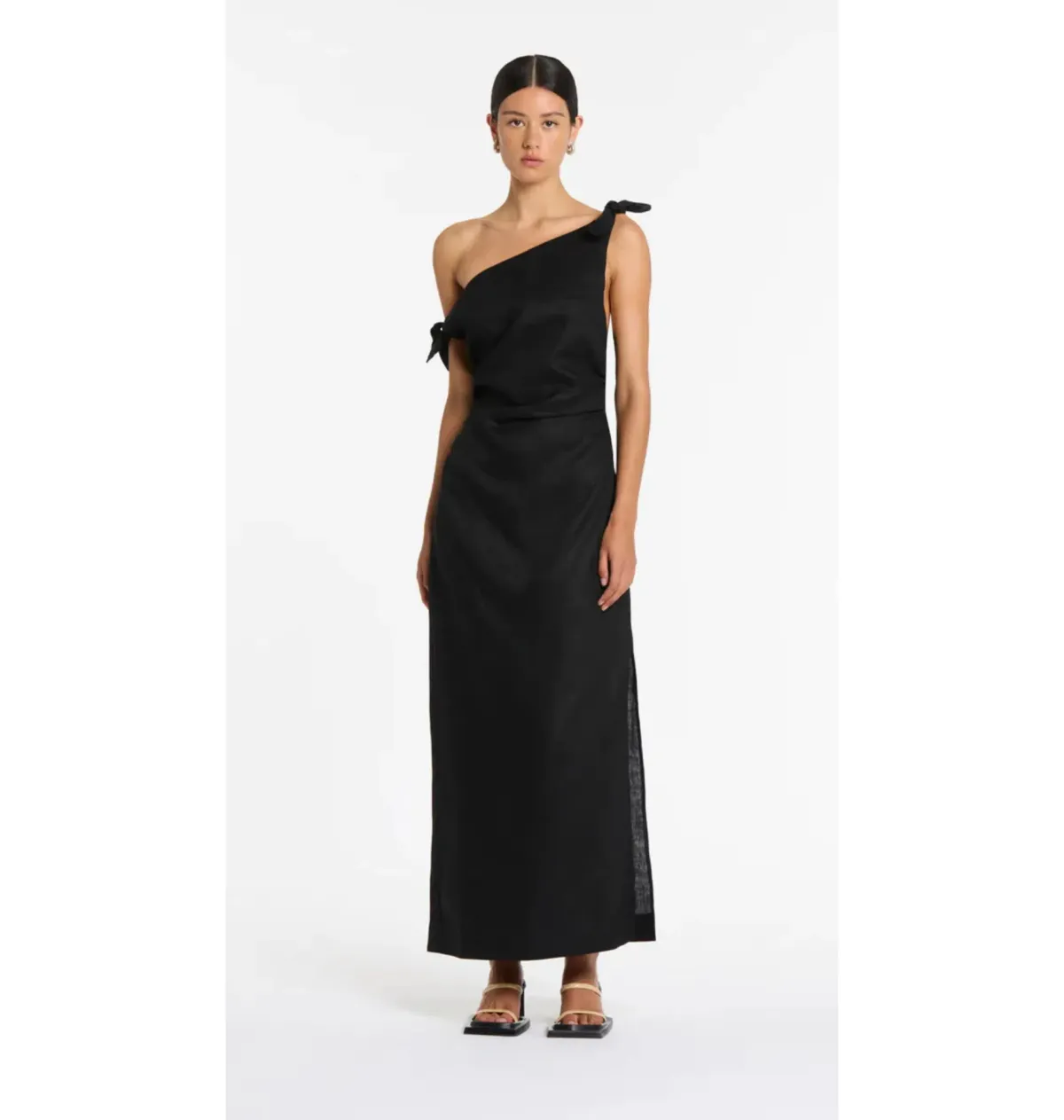Sir The Label Bettina Off Shoulder Dress Black Size 2 / AU 10 for rent on The Volte - main image