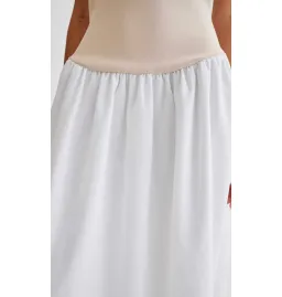 Meshki Katie Knit Linen and Midi Dress Natural/White Size XS / AU 6 for rent on The Volte - image 4