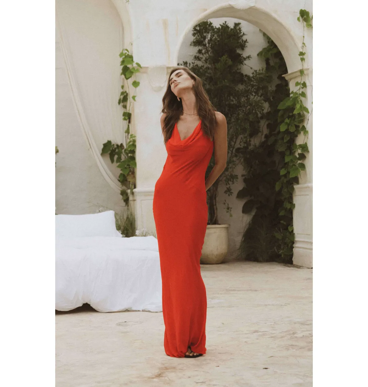 Isabelle Quinn Gracie Maxi Dress Red Size AU 10 - Image 3