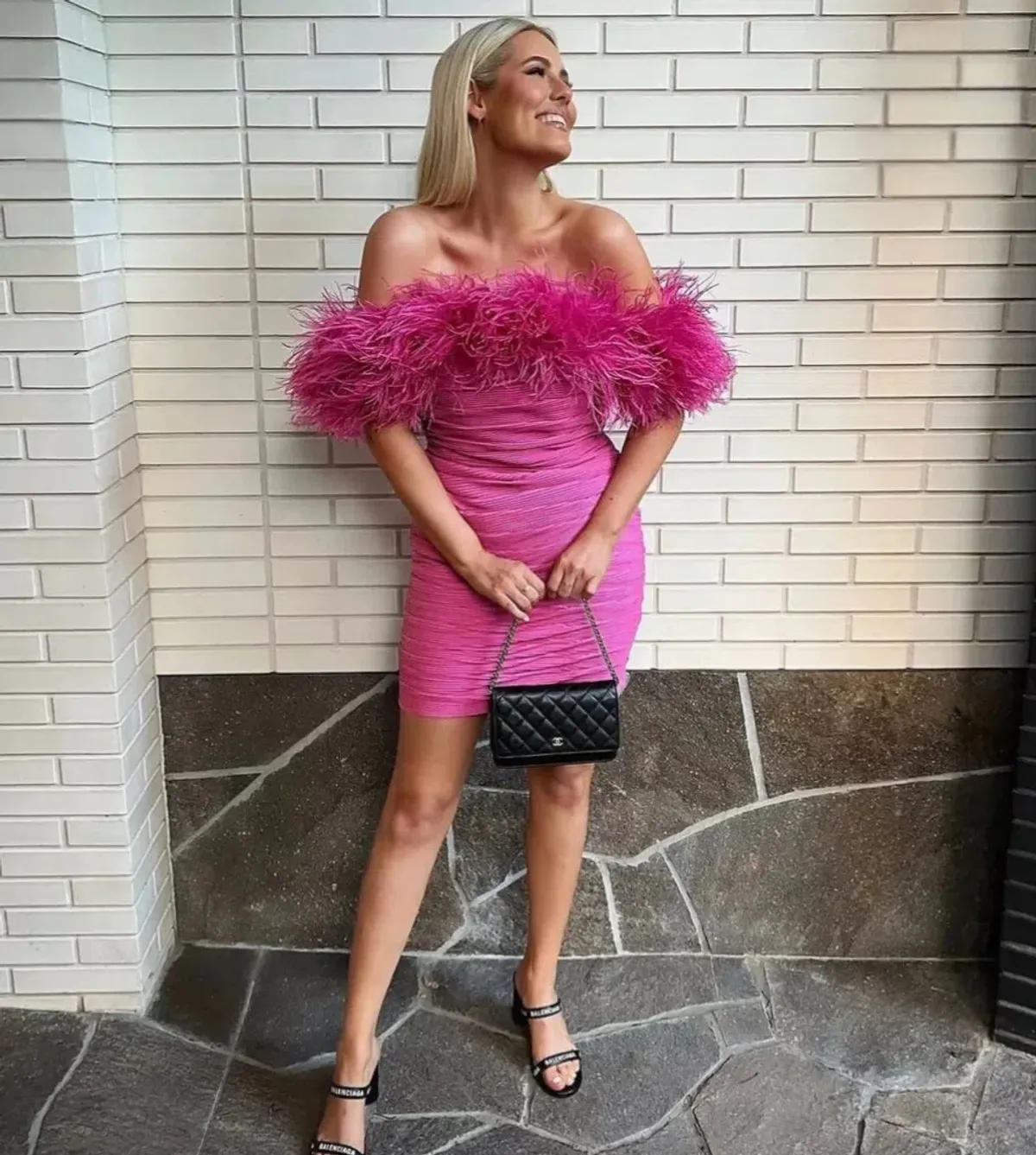 Rachel Gilbert Zion Mini Dress in Pink Size 3/AU12 for rent on The Volte - main image