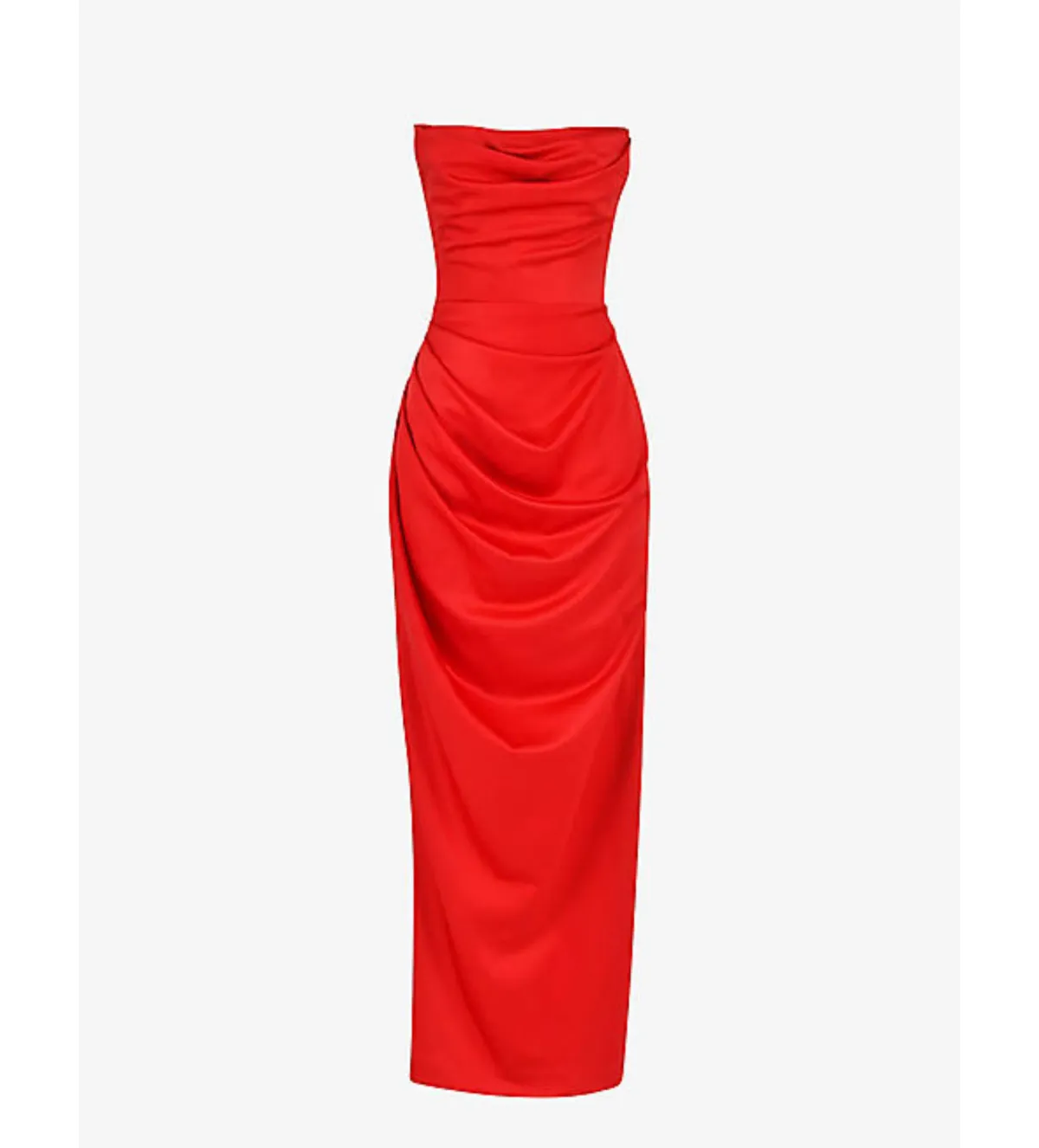 House of CB Adrienne Strapless Corset Maxi Dress Red Size 6 - Image 4
