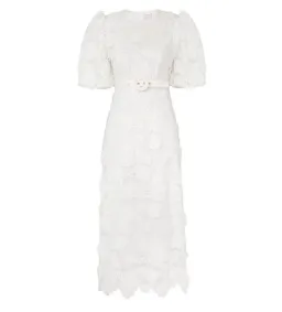 Zimmermann The Halliday Lace Flower Dress In Ivory Size 3/Au 14 for rent on The Volte - image 5
