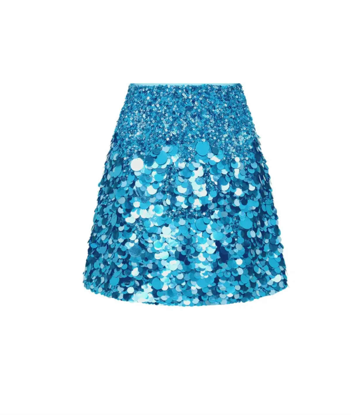 Aje Cherie Sequin Mini Skirt in Azure Blue Size 10 - Image 5