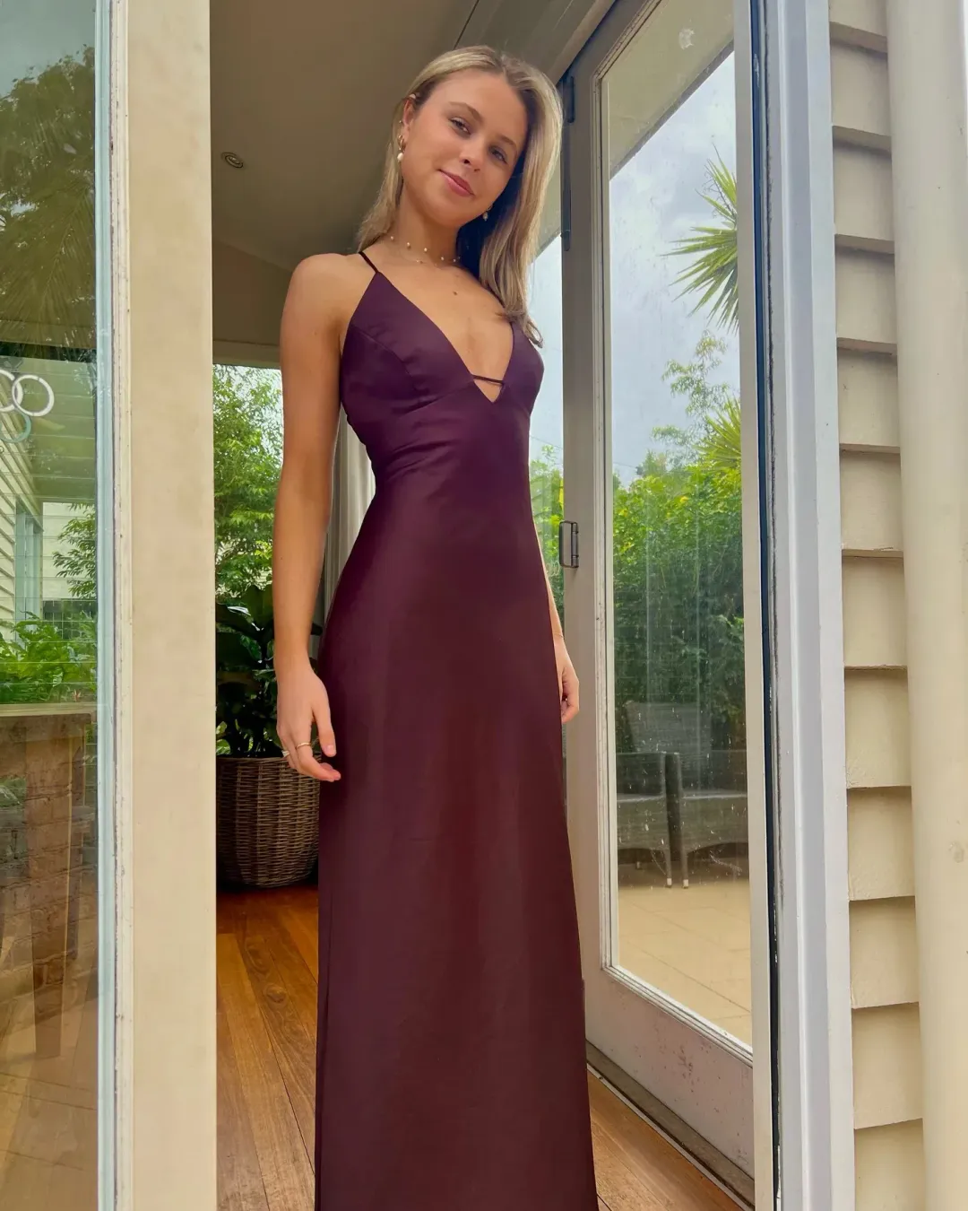Manning Cartell Time to Shine Maxi Dress in Truffle Size 12 for rent on The Volte - main image