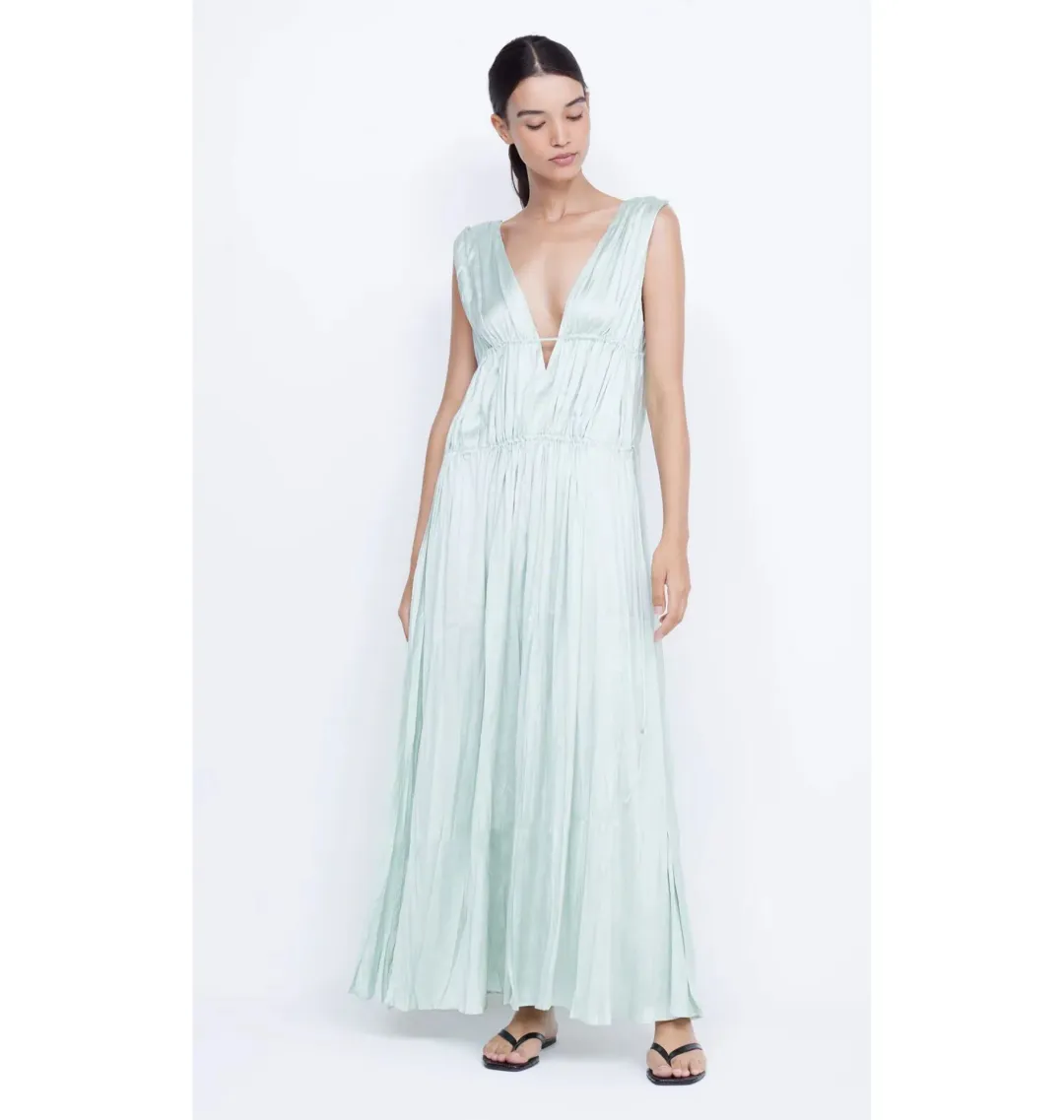 Bec & Bridge Louann Maxi Dress Mint Size AU 10 for rent on The Volte - main image