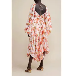 Acler Aurora Midi Dress Rouge Medley Print Size AU 10 for rent on The Volte - image 3
