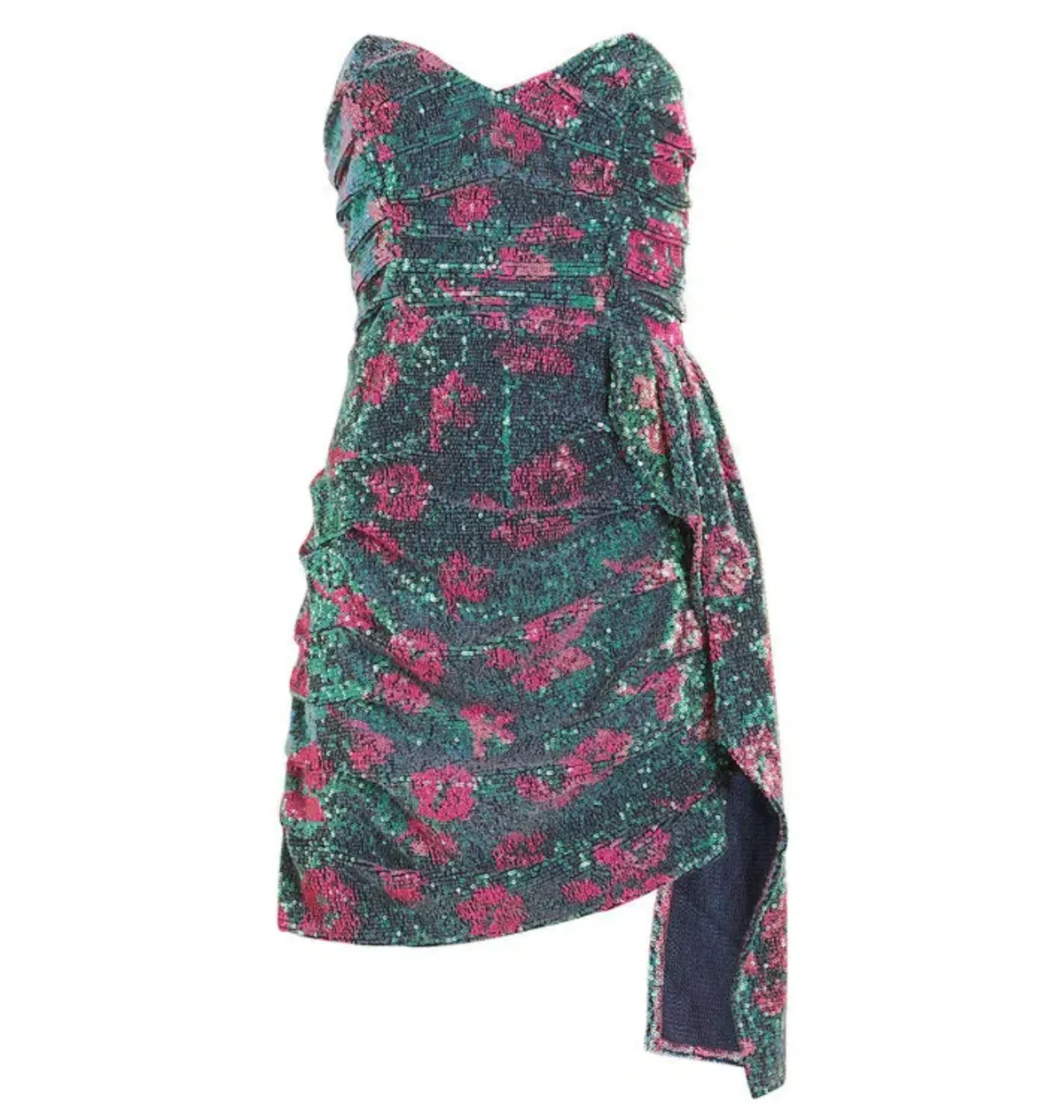 For Love and Lemons Pauline Cosmo Sequin Mini Dress Green Floral Size 10 - Image 7