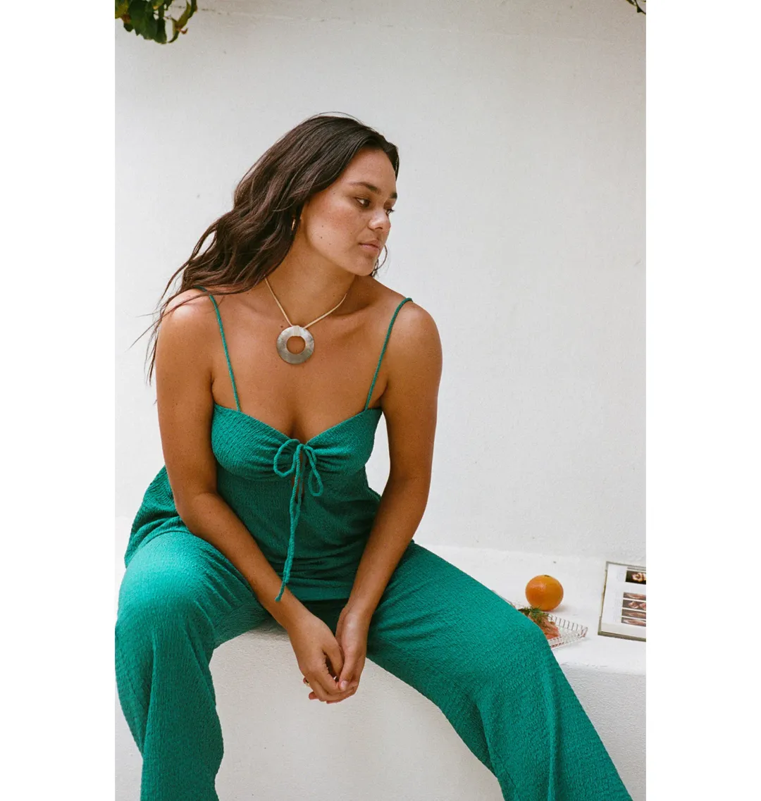Sabo Skirt Ashton Jumpsuit Emerald Green Size M / AU 10 for rent on The Volte - main image