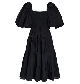 Aje Cherished Puff Sleeve Midi Dress Black Size AU 6 for rent on The Volte - image 3