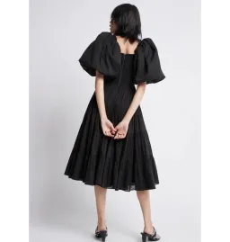 Aje Cherished Puff Sleeve Midi Dress Black Size AU 6 for rent on The Volte - image 2