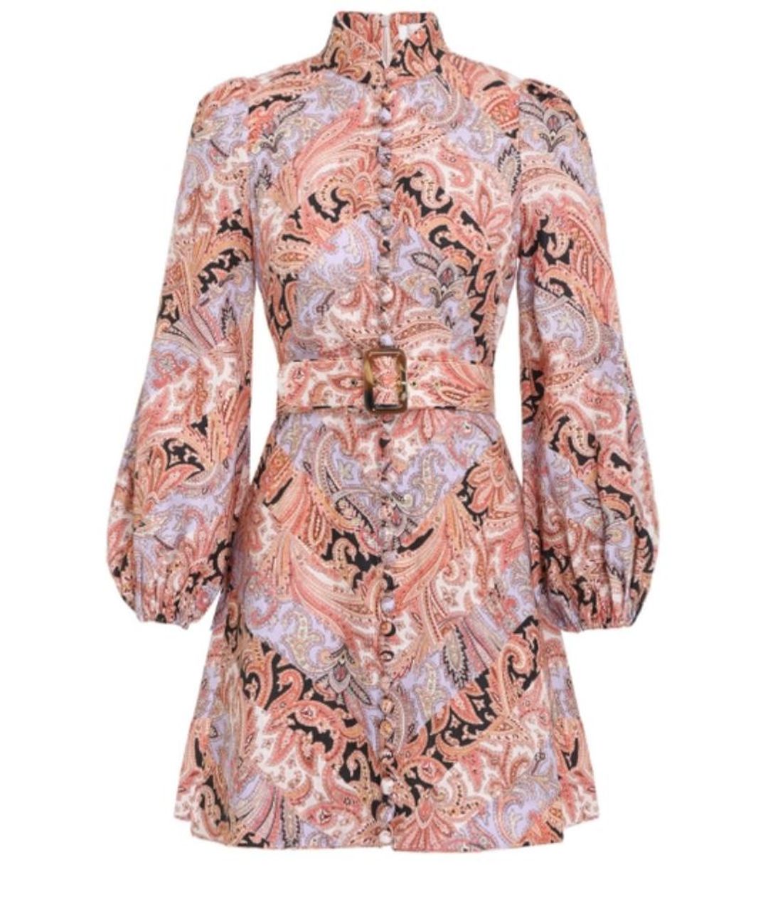 Zimmermann Botanica Chevron Mini Dress Chevron Paisley Size 1 / Au 10 for rent on The Volte - main image