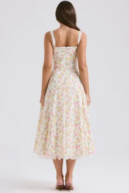 House Of CB Rosalee Dress Ivory Meadow Print Size 10 for rent on The Volte - image 2