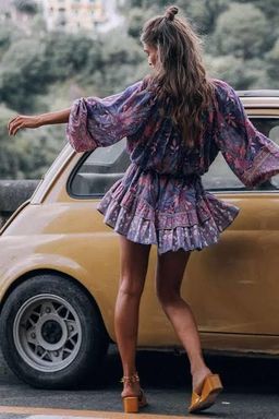 SPELL BIANCA LONG SLEEVE PLAYDRESS WISTERIA SIZE S for rent on The Volte - image 3