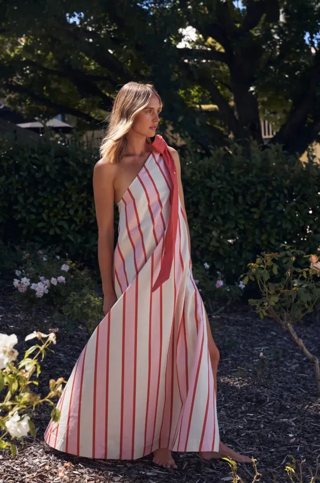 Aston Studio Mila Dress Hana Stripe Size 8 for rent on The Volte - main image