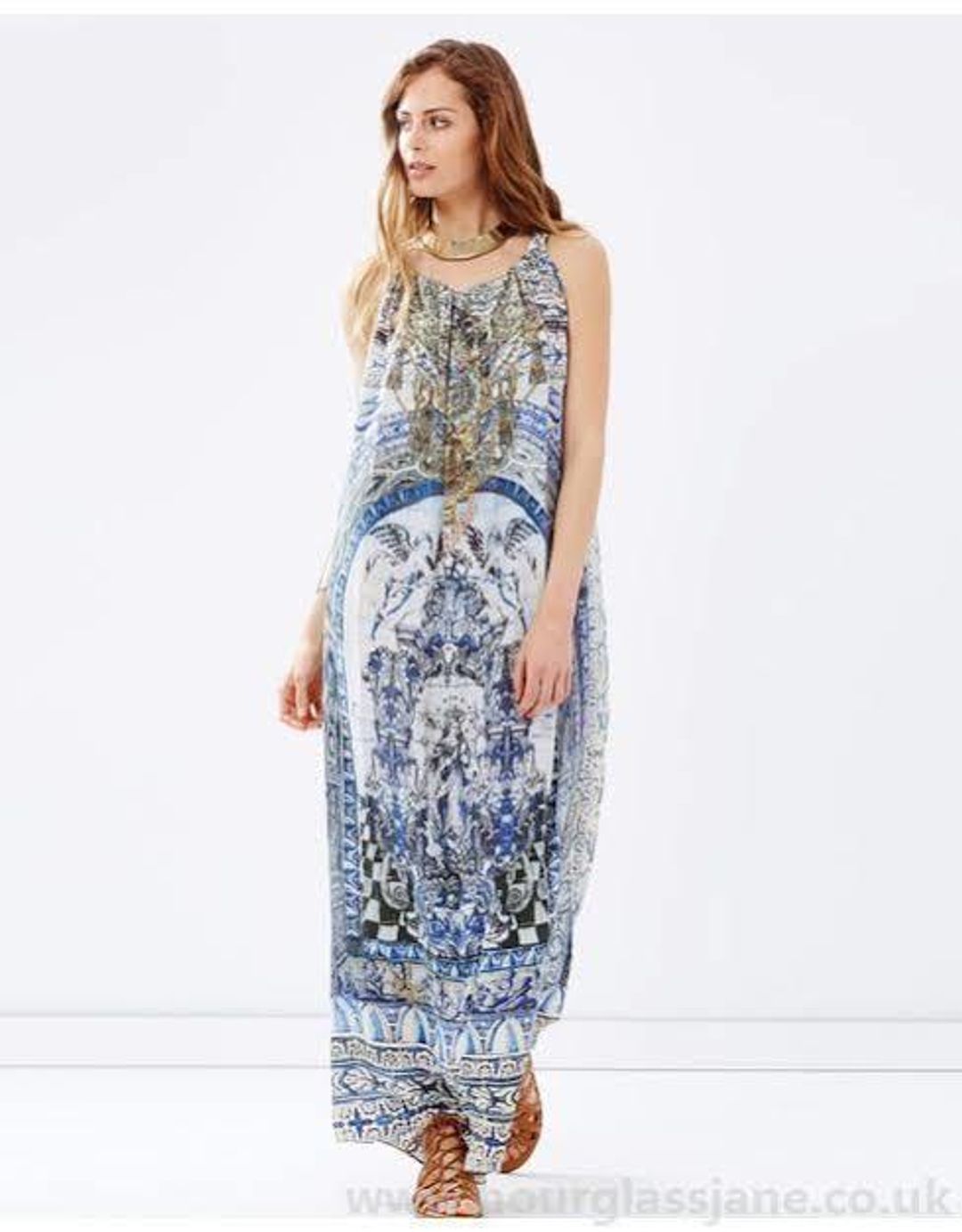 CAMILLA PILLARS OF AGUA DRAWSTRING DRESS for rent on The Volte - main image