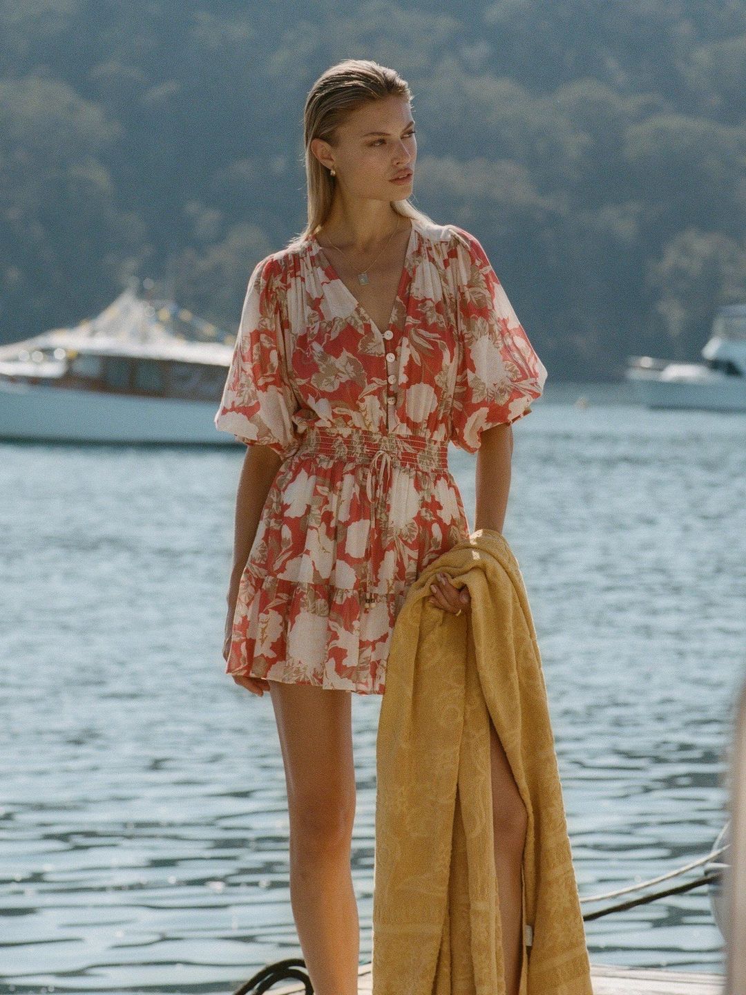Helena Cotton Mini Dress SIZE SMALL for rent on The Volte - main image