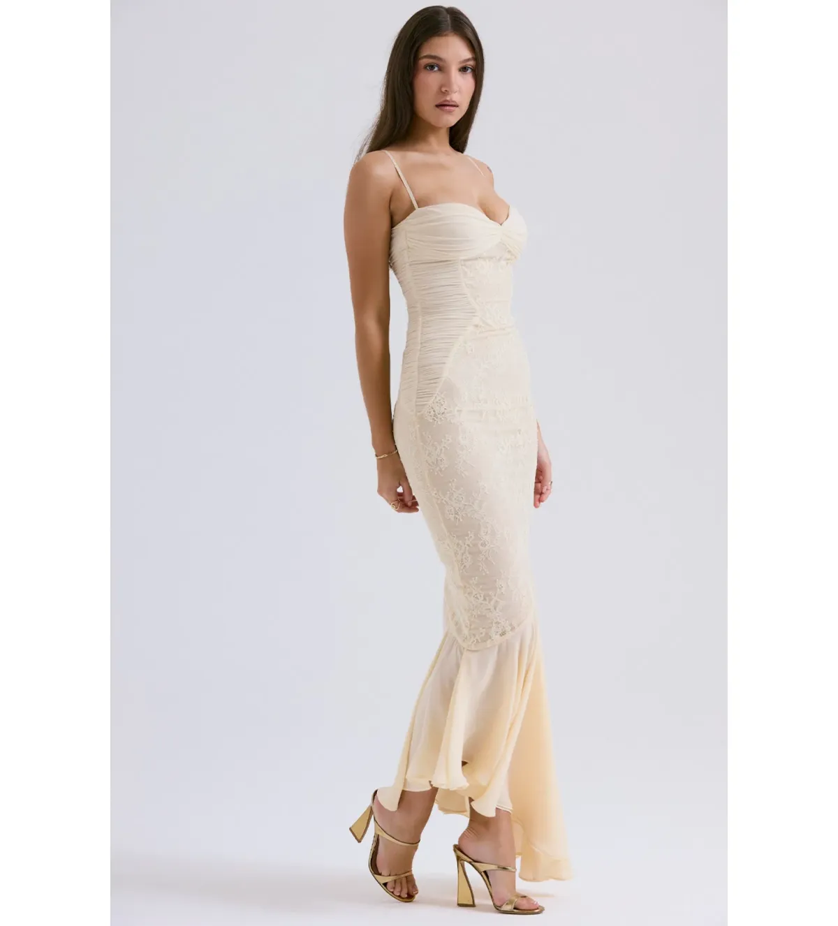 House of CB Felicia Dress Gown Vanilla Size XS/Au 6 - Image 3