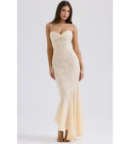 House of CB Felicia Dress Gown Vanilla Size XS/Au 6 for rent on The Volte - image 4