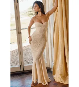 House of CB Felicia Dress Gown Vanilla Size XS/Au 6 for rent on The Volte - image 2