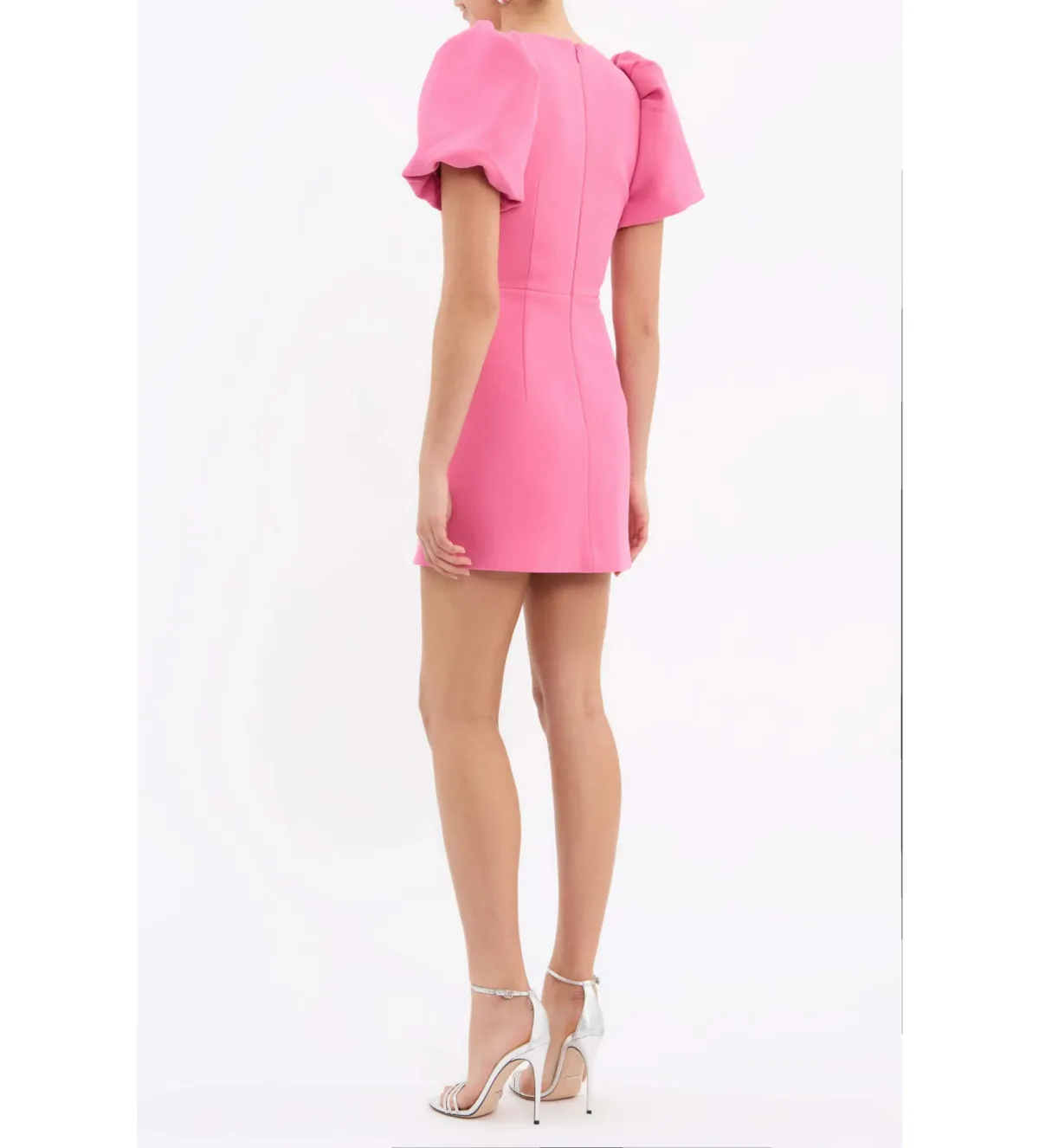 Rebecca Vallance Aubree Flower Mini Dress Pink Size 8 - Image 3