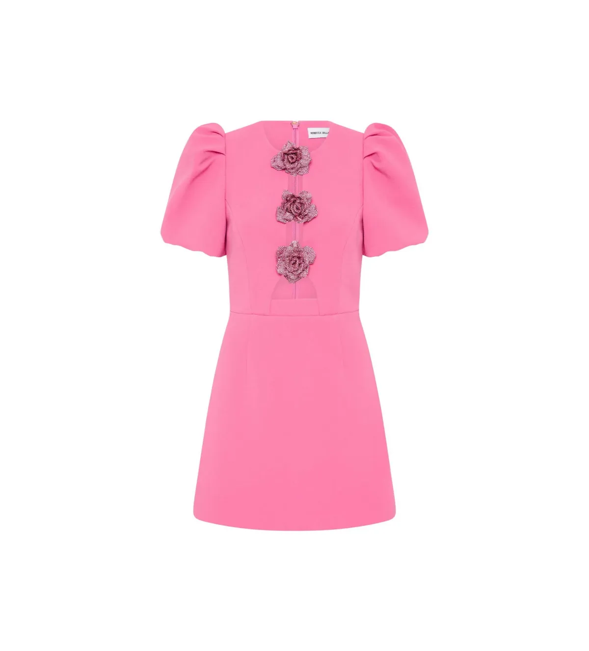 Rebecca Vallance Aubree Flower Mini Dress Pink Size 8 - Image 6