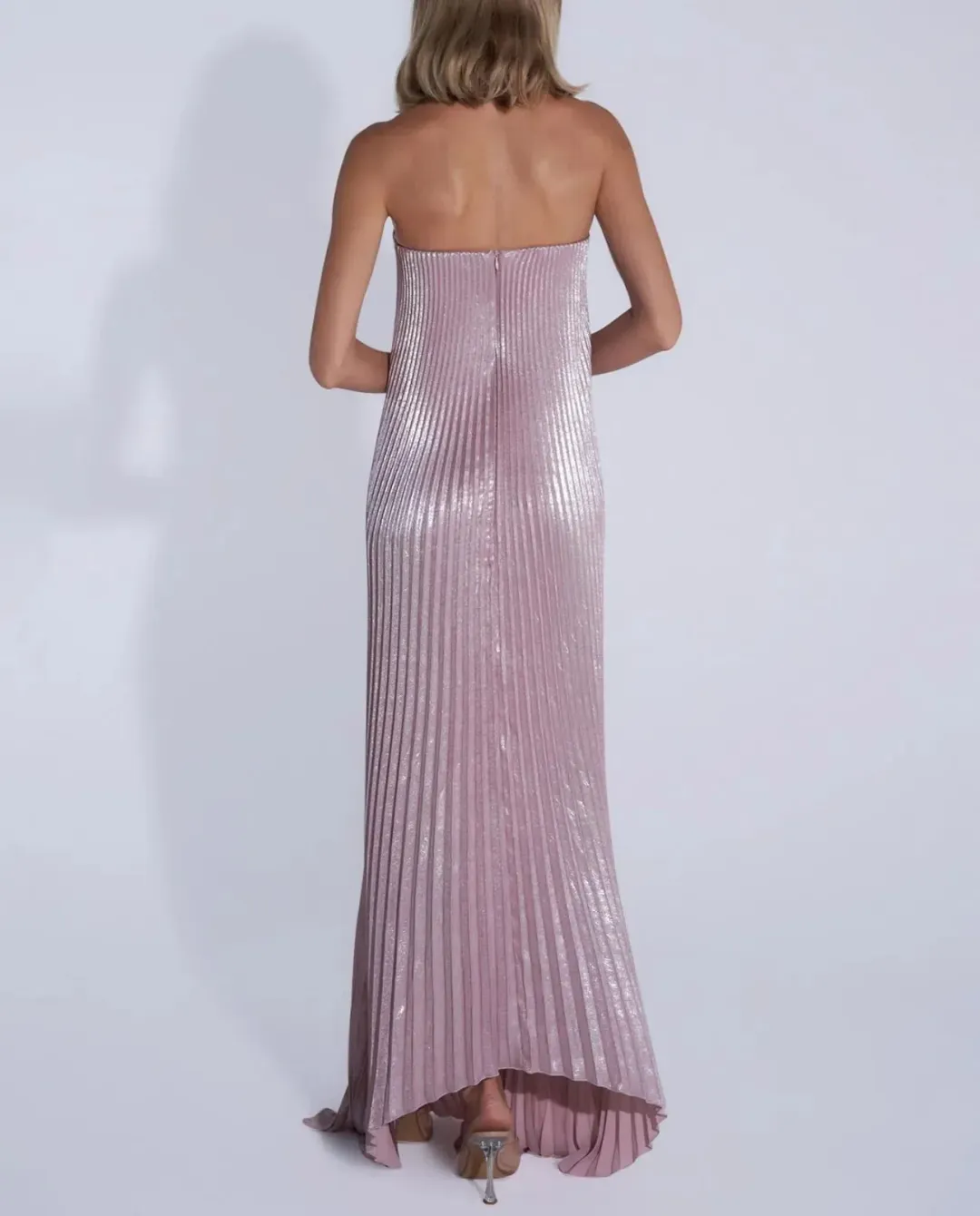 L'Idee Black Tie Gown in Dusty Shimmer Size 8 for rent on The Volte - main image