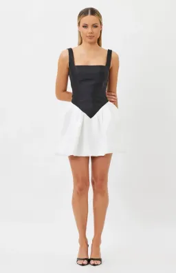 Bianca & Bridgett Alba Mini Dress Black/White Size 8 for rent on The Volte - image 2