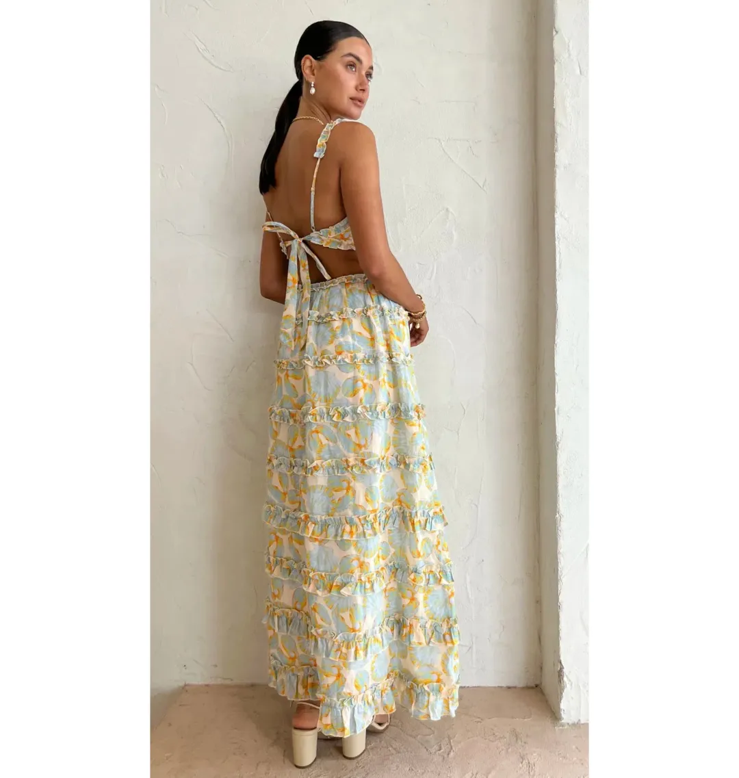 Issy Felix Dress In Pearl Size AU 8 for rent on The Volte - main image