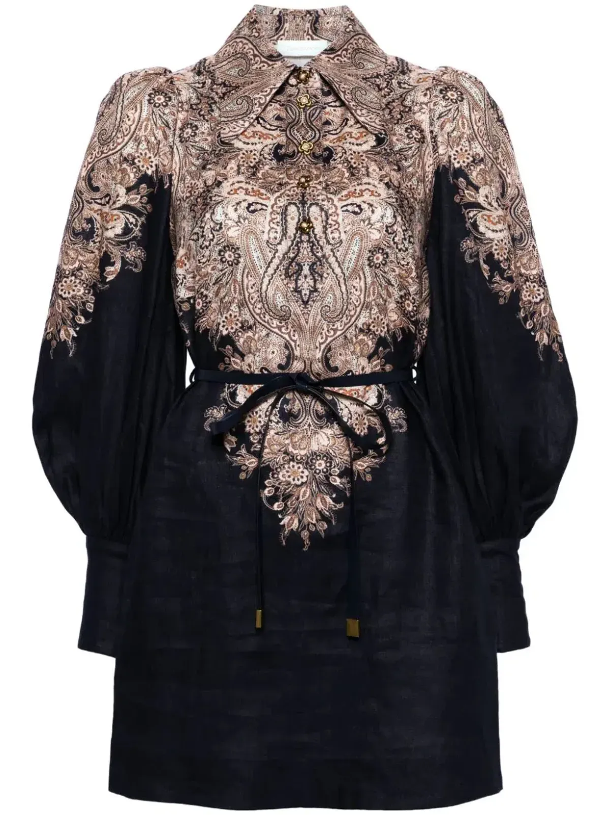 Zimmermann Natura Tunic Dress in Navy Paisley Size 3 / AU 14 - Image 4