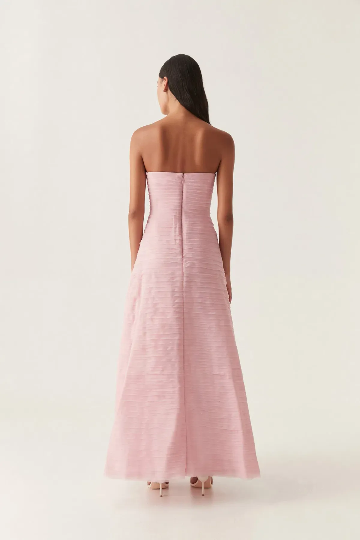 Aje Soundscape Maxi Dress in Chalk Pink Size AU 12 - Image 4