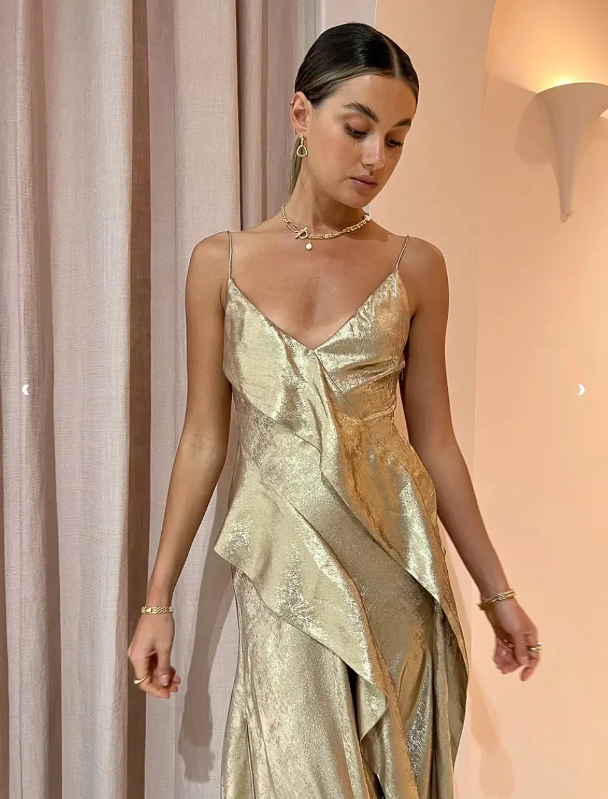 Acler Queensbridge Dress in Gold Size AU 10 - Image 3