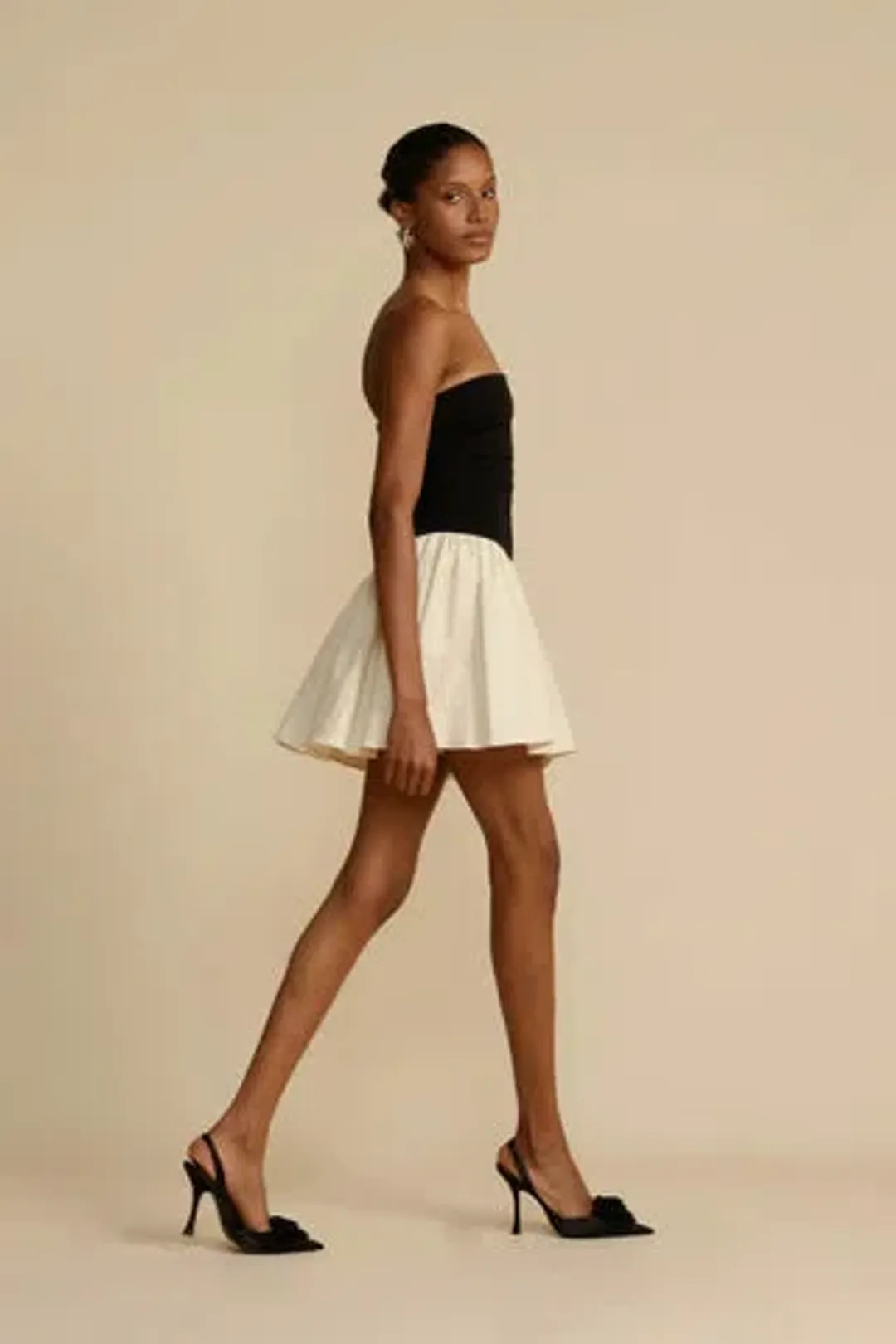 Arcina Ori Celine Mini Dress Black/White Size S/Au 8 for rent on The Volte - main image