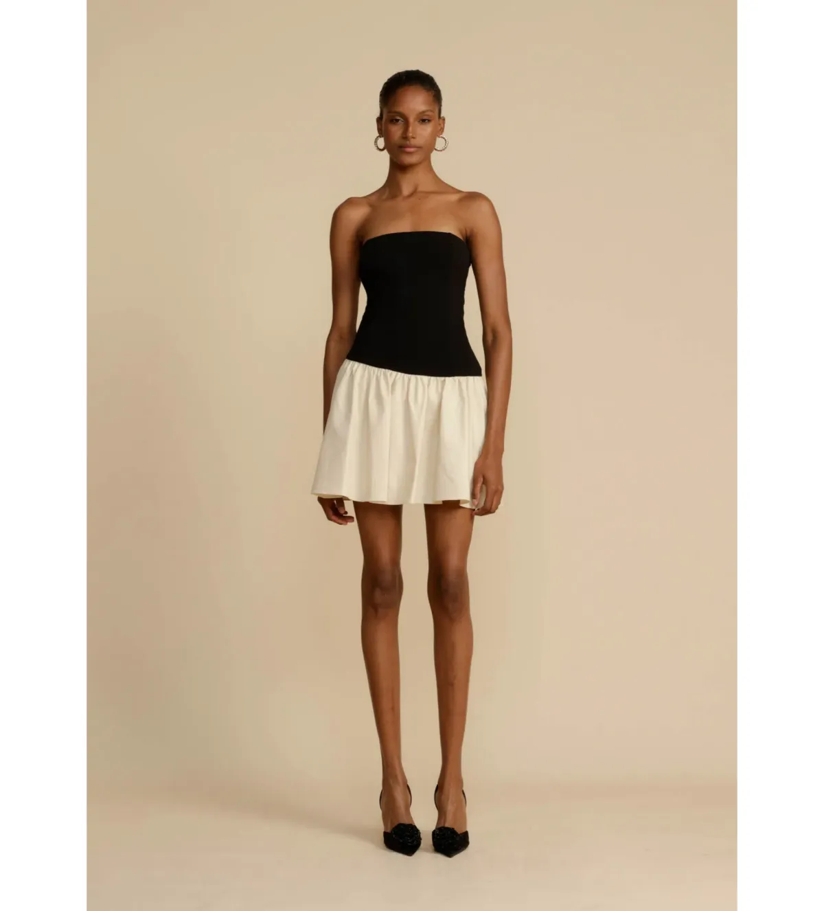 Arcina Ori Celine Mini Dress Black/White Size S/Au 8 for rent on The Volte - main image